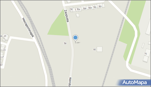 Katowice, Zaopusta, 58, mapa Katowic