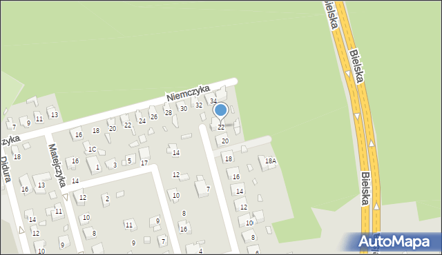 Katowice, Zająca Aleksandra, 22, mapa Katowic