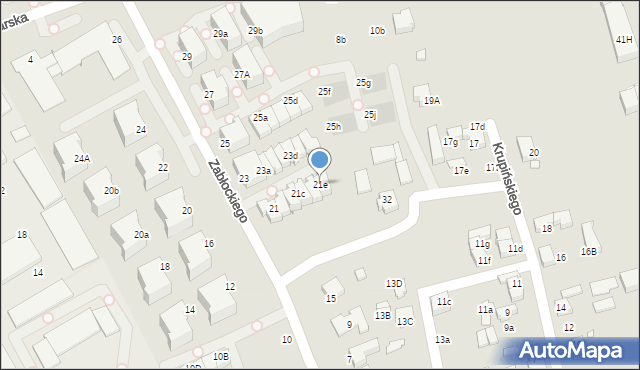 Katowice, Zabłockiego Franciszka, 21e, mapa Katowic