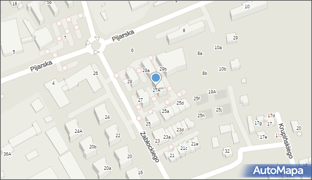 Katowice, Zabłockiego Franciszka, 27A, mapa Katowic