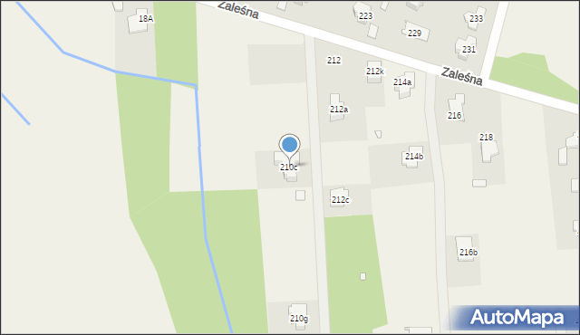 Kawęczynek, Zaleśna, 210c, mapa Kawęczynek