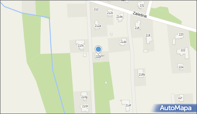 Kawęczynek, Zaleśna, 212c, mapa Kawęczynek