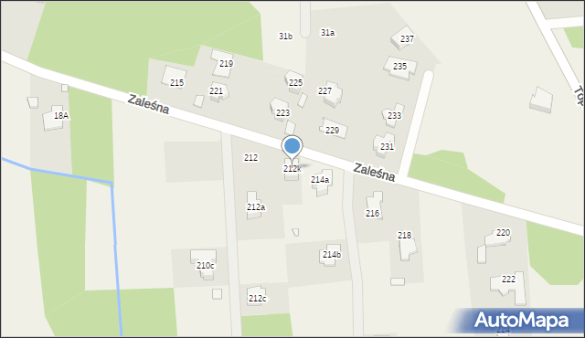 Kawęczynek, Zaleśna, 212k, mapa Kawęczynek