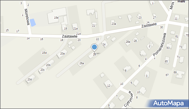 Kazimierów, Zastawie, 26, mapa Kazimierów