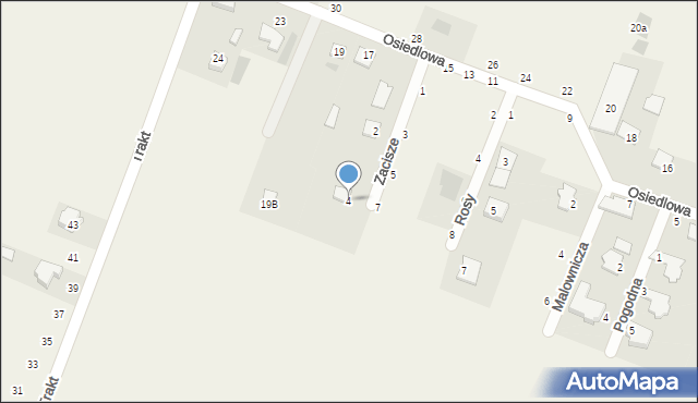 Kazuń-Bielany, Zacisze, 4, mapa Kazuń-Bielany