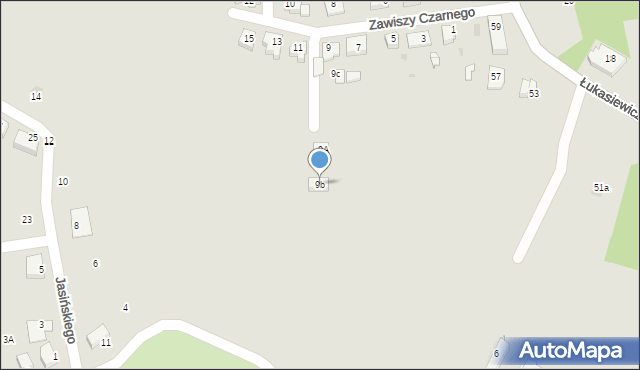 Kędzierzyn-Koźle, Zawiszy Czarnego, 9b, mapa Kędzierzyna-Koźle