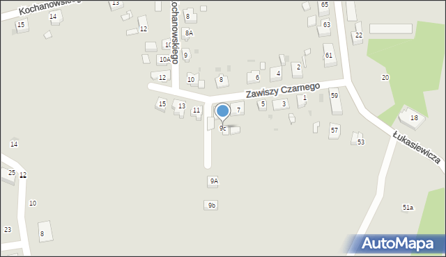 Kędzierzyn-Koźle, Zawiszy Czarnego, 9c, mapa Kędzierzyna-Koźle