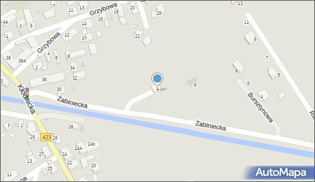 Kędzierzyn-Koźle, Żabieniecka, 7, mapa Kędzierzyna-Koźle