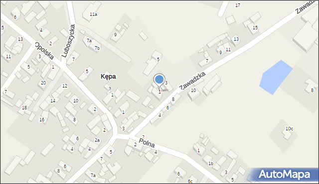Kępa, Zawadzka, 1, mapa Kępa