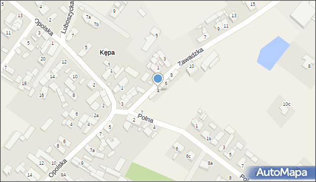 Kępa, Zawadzka, 4, mapa Kępa