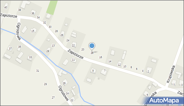 Kępie Zaleszańskie, Zajeziorze, 18, mapa Kępie Zaleszańskie