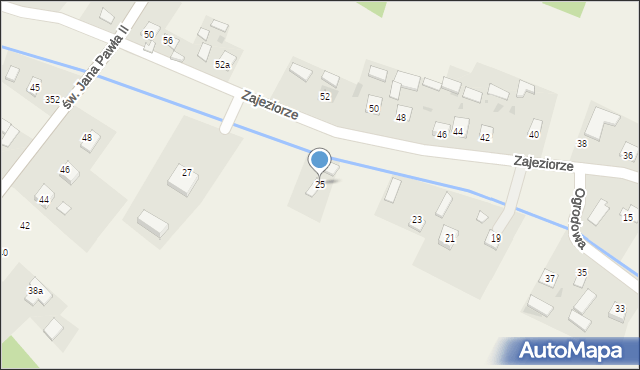Kępie Zaleszańskie, Zajeziorze, 25, mapa Kępie Zaleszańskie