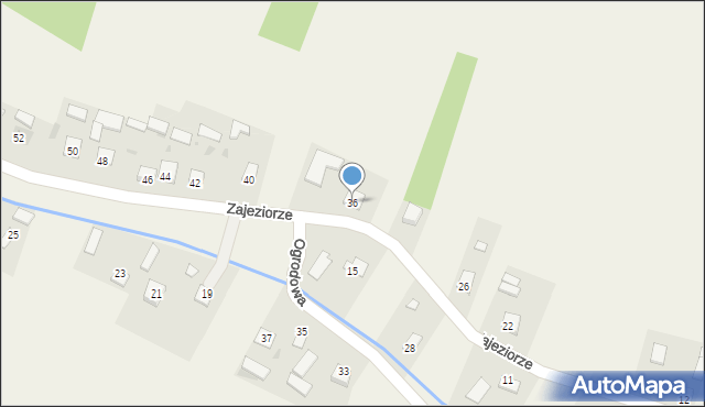 Kępie Zaleszańskie, Zajeziorze, 36, mapa Kępie Zaleszańskie
