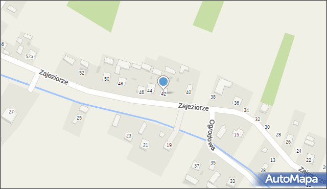 Kępie Zaleszańskie, Zajeziorze, 42, mapa Kępie Zaleszańskie
