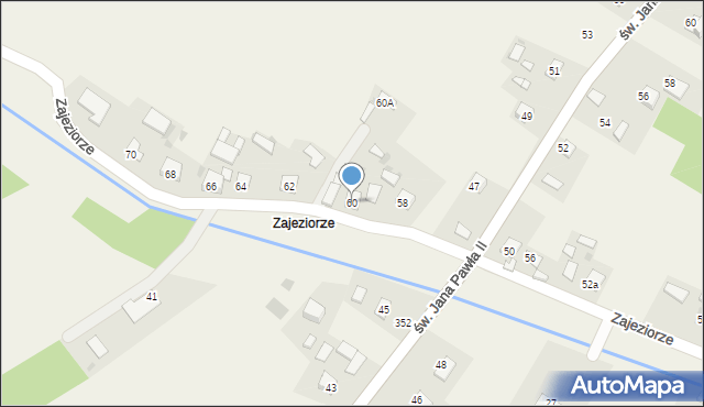 Kępie Zaleszańskie, Zajeziorze, 60, mapa Kępie Zaleszańskie