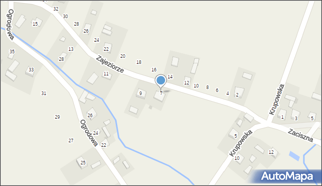 Kępie Zaleszańskie, Zajeziorze, 7, mapa Kępie Zaleszańskie