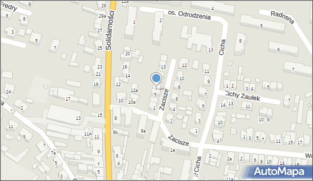 Kępno, Zacisze, 7, mapa Kępno