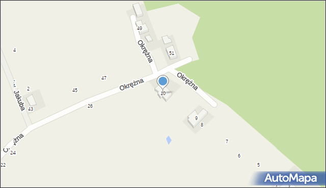 Kicin, Zakątek, 10, mapa Kicin