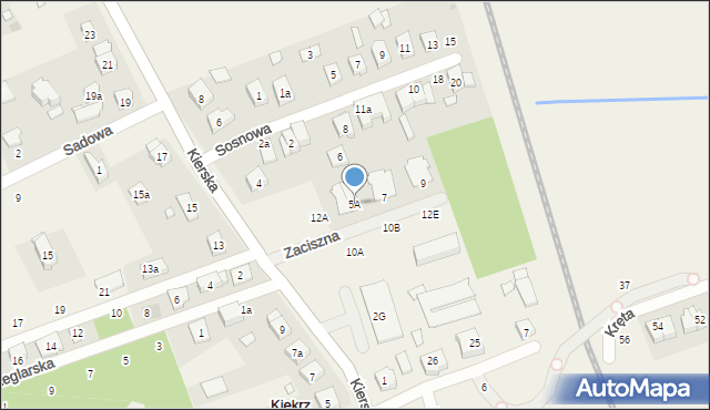 Kiekrz, Zaciszna, 5a, mapa Kiekrz