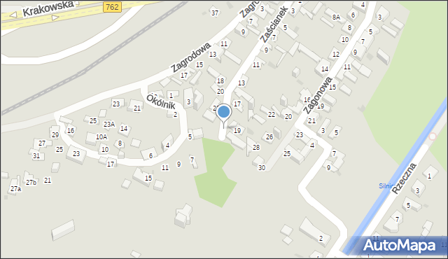 Kielce, Zaścianek, 26, mapa Kielc