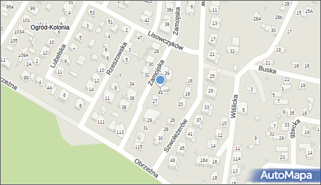 Kielce, Zamojska, 41, mapa Kielc