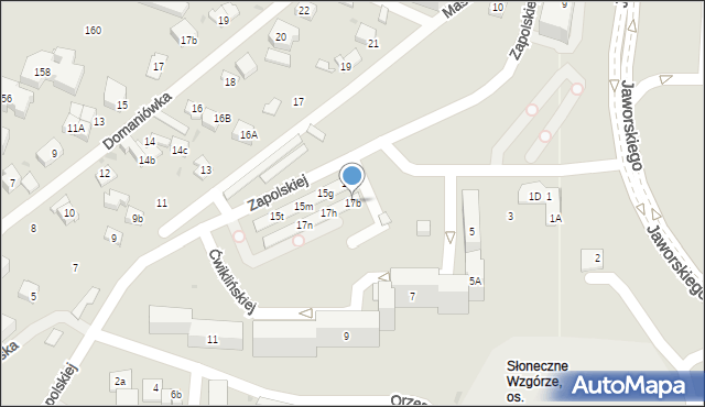 Kielce, Zapolskiej Gabrieli, 17b, mapa Kielc