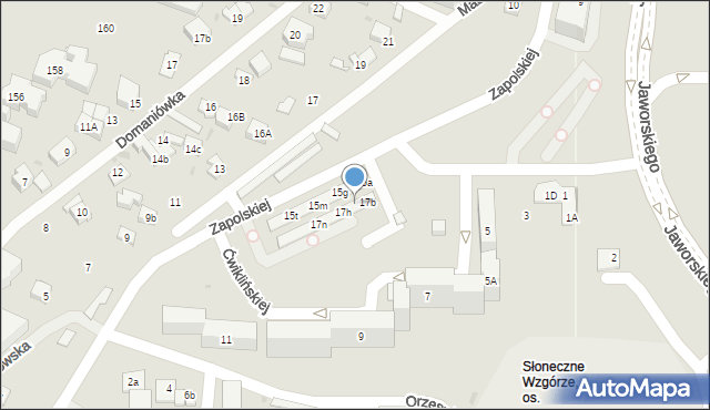 Kielce, Zapolskiej Gabrieli, 17e, mapa Kielc