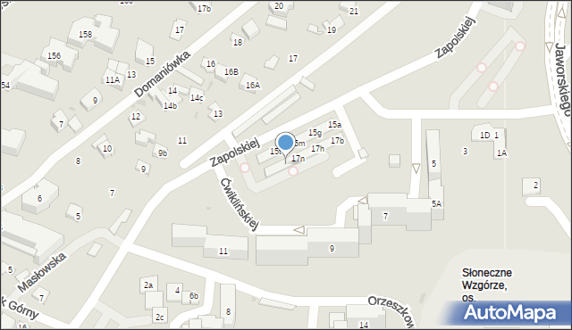 Kielce, Zapolskiej Gabrieli, 17s, mapa Kielc