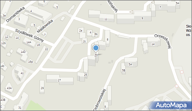 Kielce, Zapolskiej Gabrieli, 23, mapa Kielc