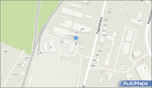 Kielce, Zagnańska, 41, mapa Kielc