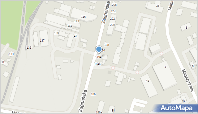 Kielce, Zagnańska, 194, mapa Kielc