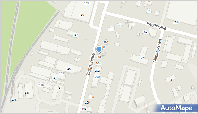 Kielce, Zagnańska, 206, mapa Kielc