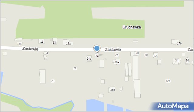 Kielce, Zastawie, 24, mapa Kielc