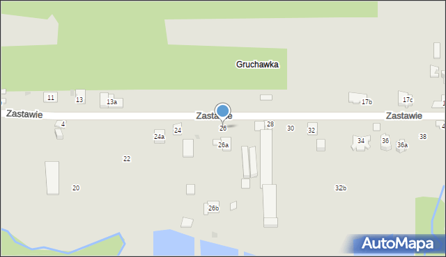 Kielce, Zastawie, 26, mapa Kielc