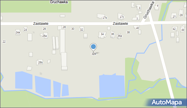 Kielce, Zastawie, 32b, mapa Kielc