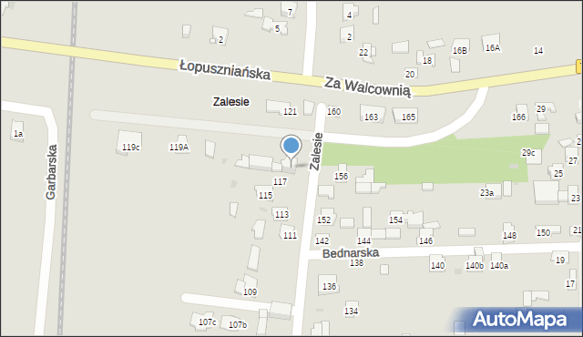 Kielce, Zalesie, 119, mapa Kielc