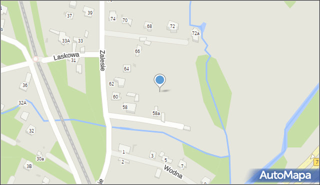 Kielce, Zalesie, 62a, mapa Kielc