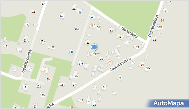 Kielce, Zagrabowicka, 19, mapa Kielc