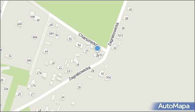 Kielce, Zagrabowicka, 29, mapa Kielc