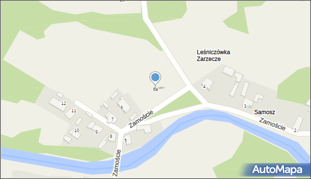 Kielcza, Zamoście, 6a, mapa Kielcza