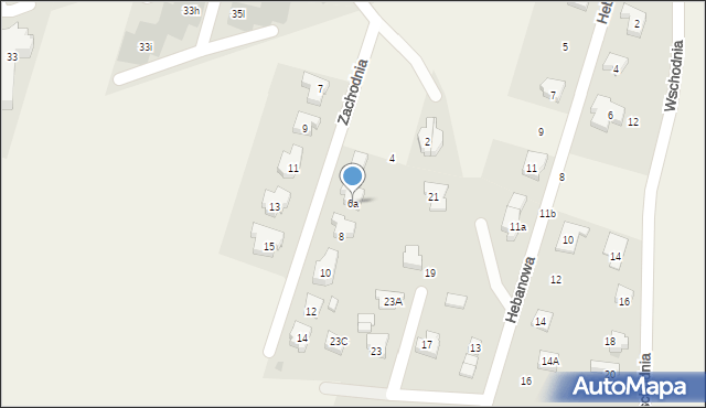 Kiełczów, Zachodnia, 6a, mapa Kiełczów