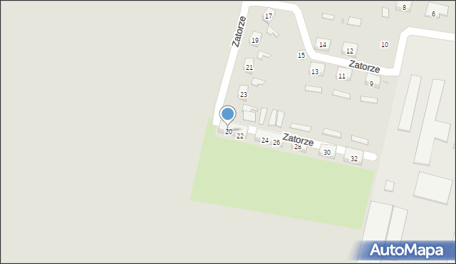 Kietrz, Zatorze, 20, mapa Kietrz