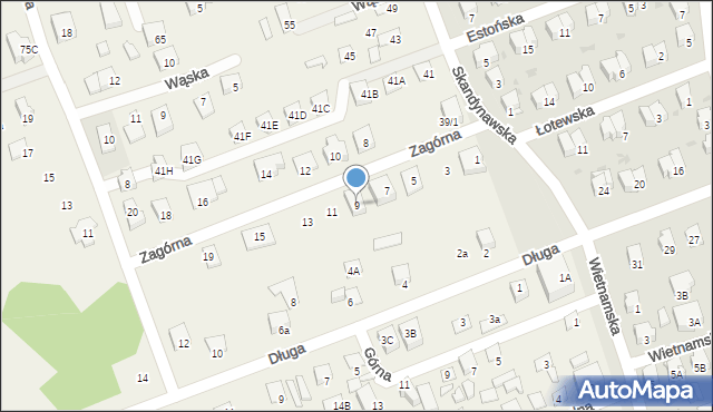 Klepacze, Zagórna, 9, mapa Klepacze