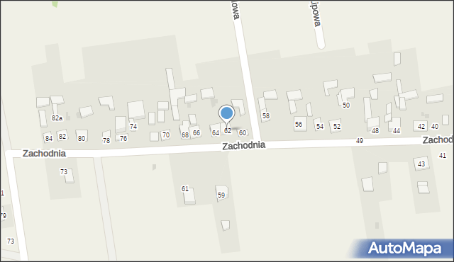 Klepaczka, Zachodnia, 62, mapa Klepaczka