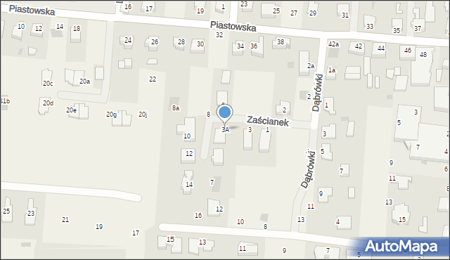 Kliniska Wielkie, Zaścianek, 3A, mapa Kliniska Wielkie