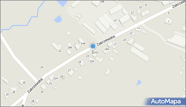Kłobuck, Zakrzewska, 21, mapa Kłobuck