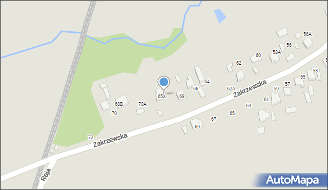 Kłobuck, Zakrzewska, 68A, mapa Kłobuck