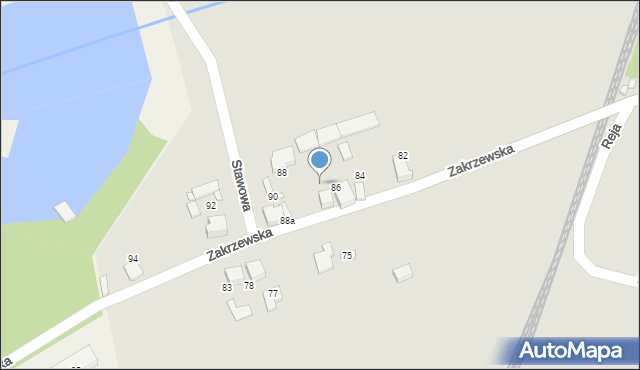 Kłobuck, Zakrzewska, 86A, mapa Kłobuck