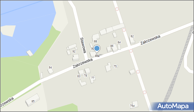 Kłobuck, Zakrzewska, 88a, mapa Kłobuck