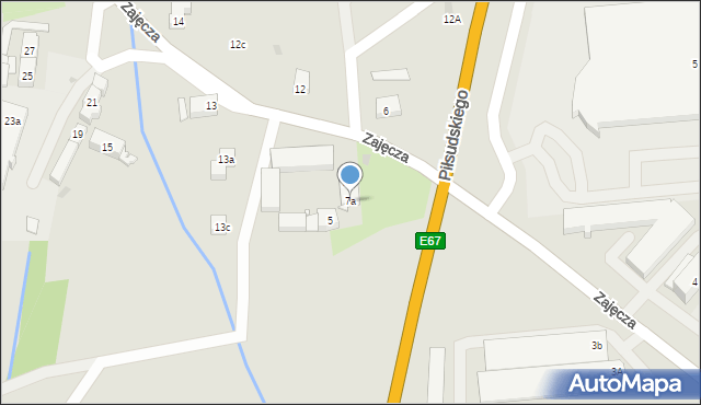 Kłodzko, Zajęcza, 7a, mapa Kłodzka